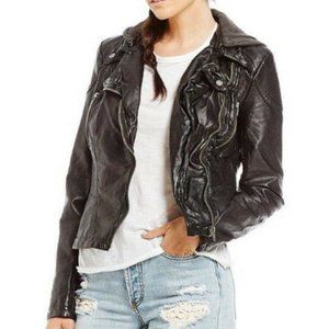 Free People Vegan Leather Moto Jacket